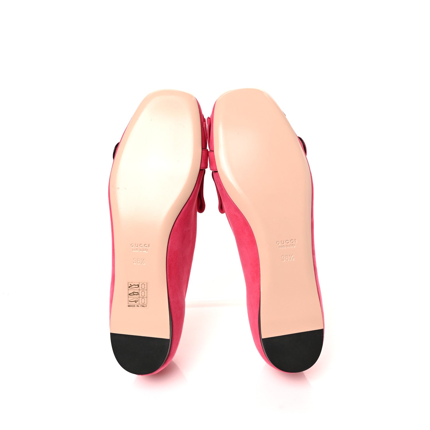 Gucci Kid Scamosciato GG Marmont Fringe Flats 38.5 Hot Pink 5 of 9