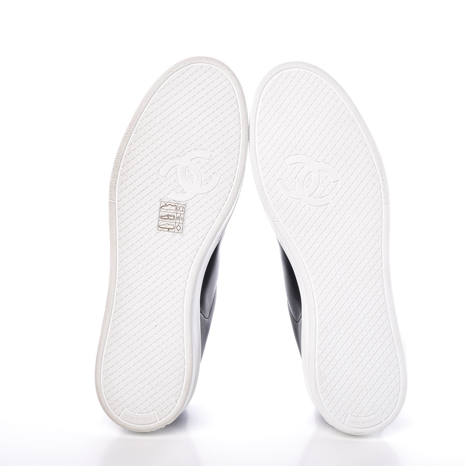Chanel Calfskin CC Sneakers 39.5 Black 5 of 10