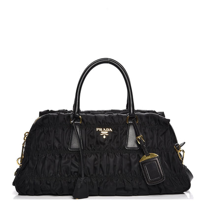 Prada Tessuto Nylon Gaufre Shopping Satchel Black 1 of 10