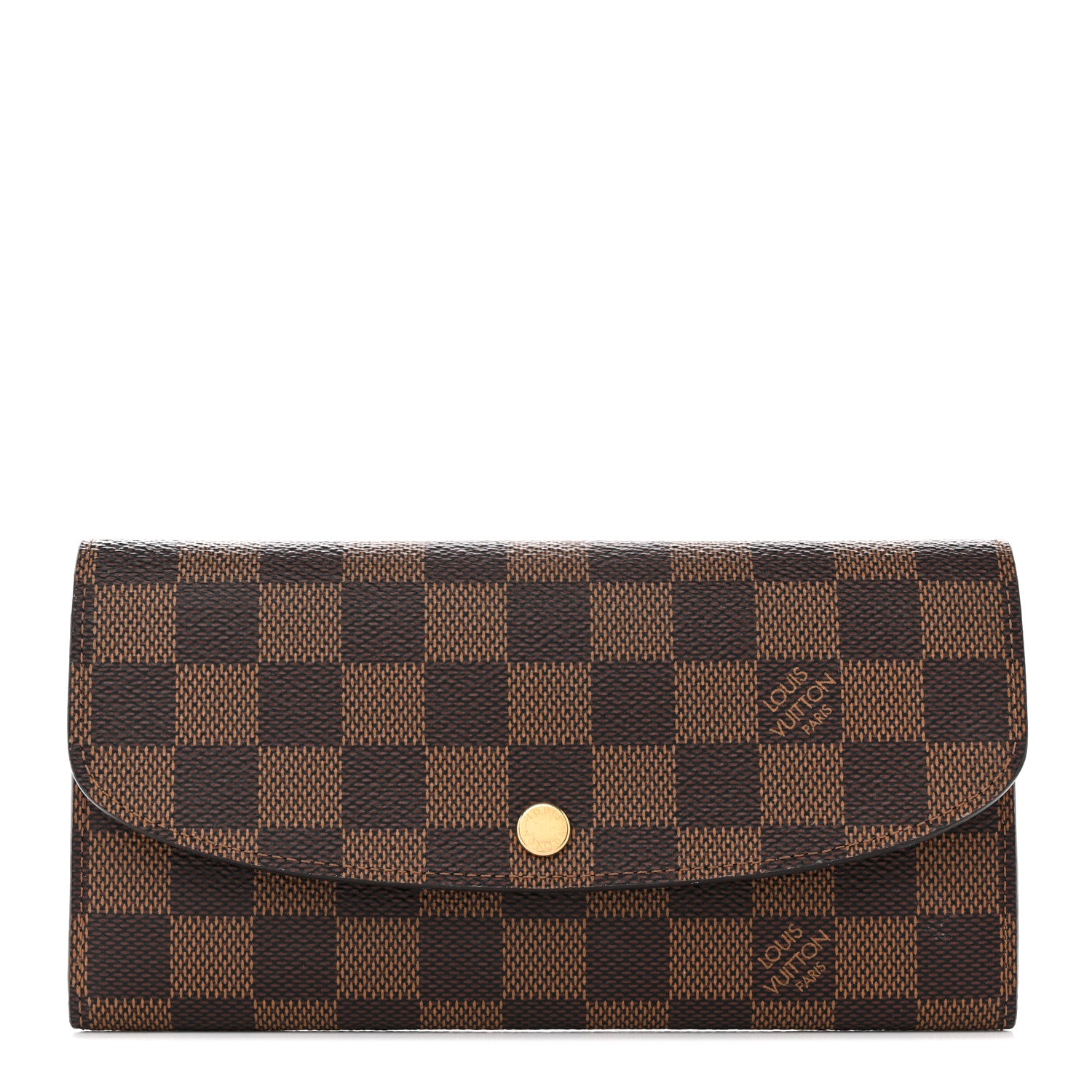 Louis Vuitton Damier Ebene Emilie Wallet Rose Ballerine 1 of 9