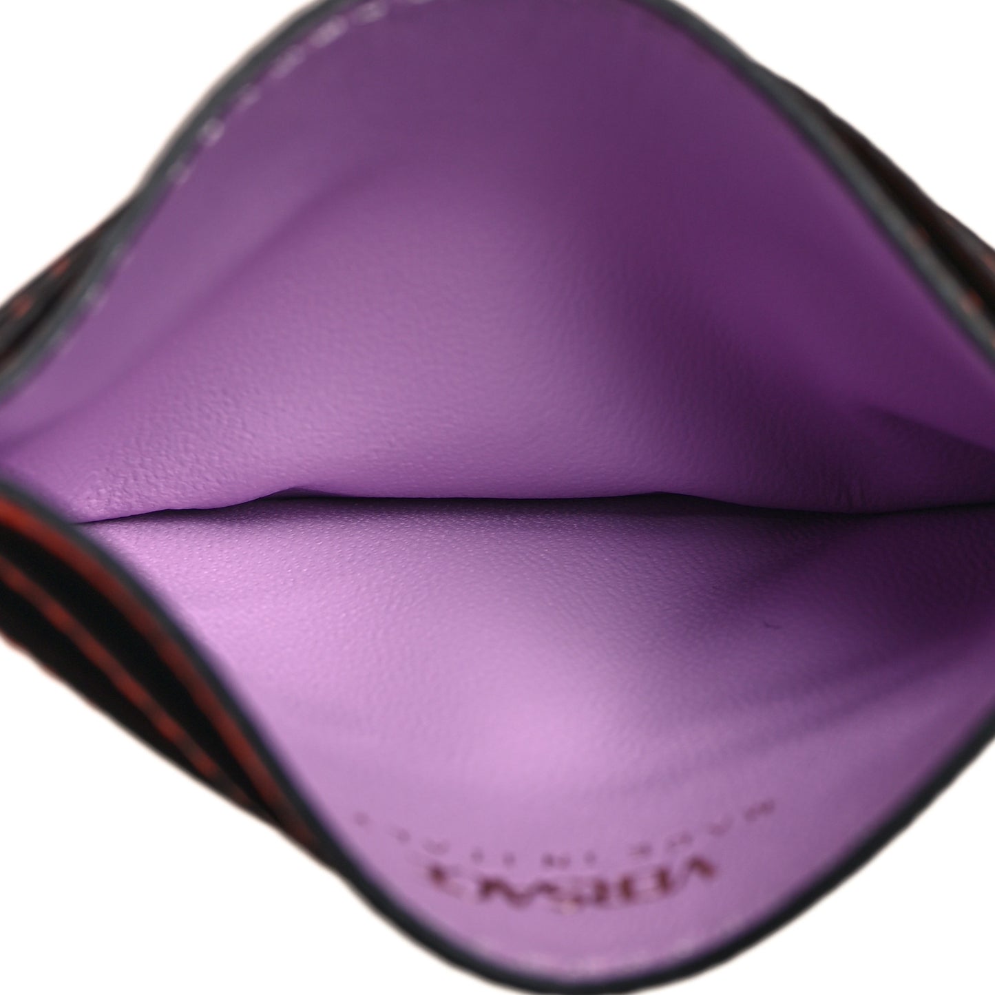 Calfskin Medusa Card Holder Orange