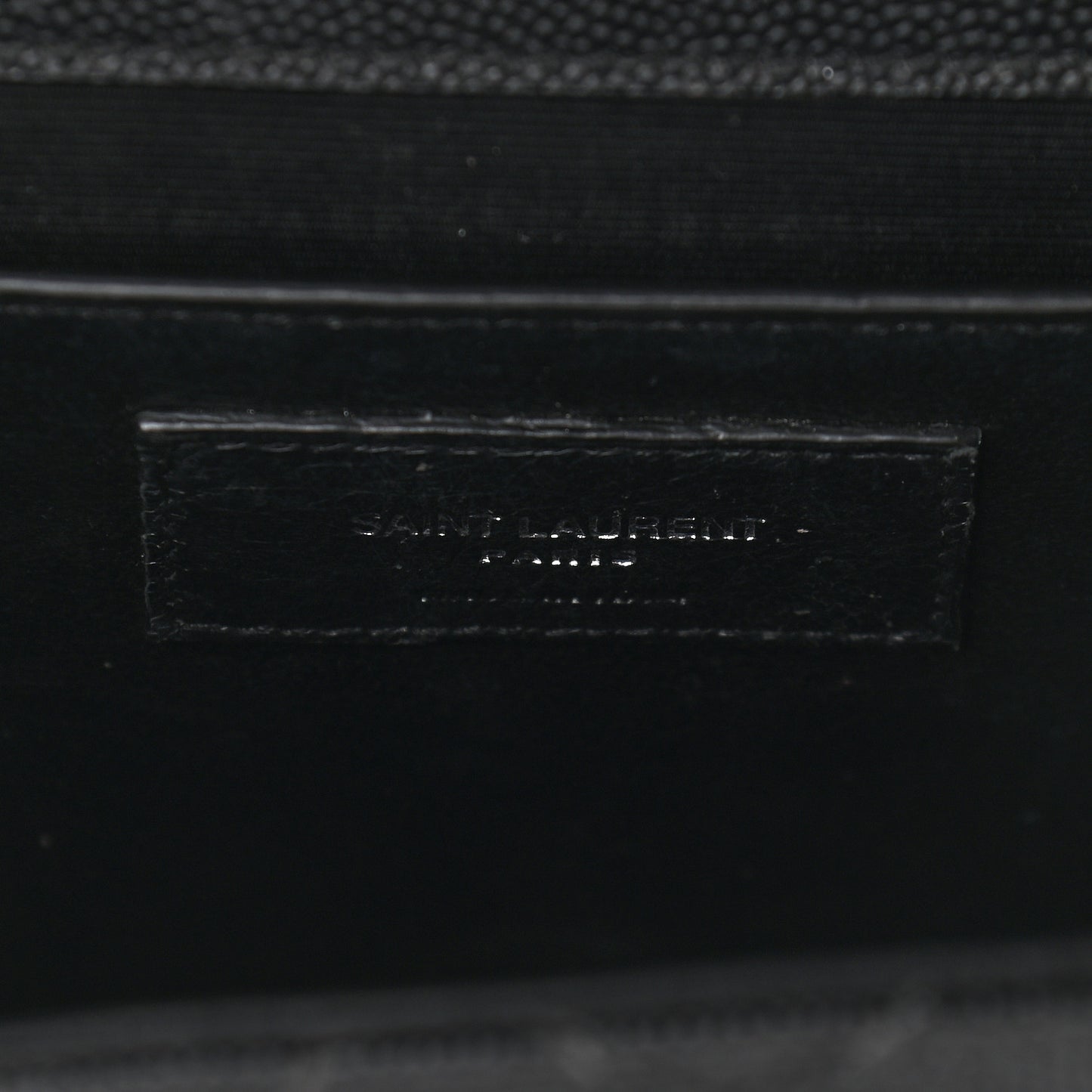 Grain De Poudre Textured Mixed Matelasse Triquilt Medium Monogram Satchel Black