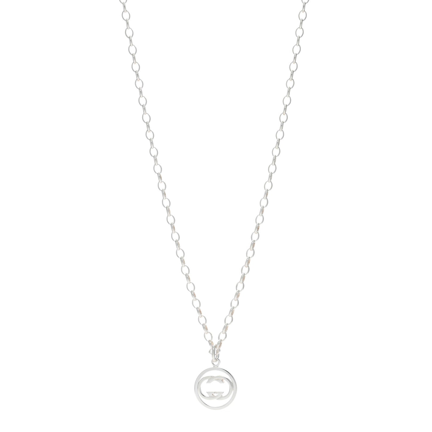 Sterling Silver Interlocking G Pendant Necklace
