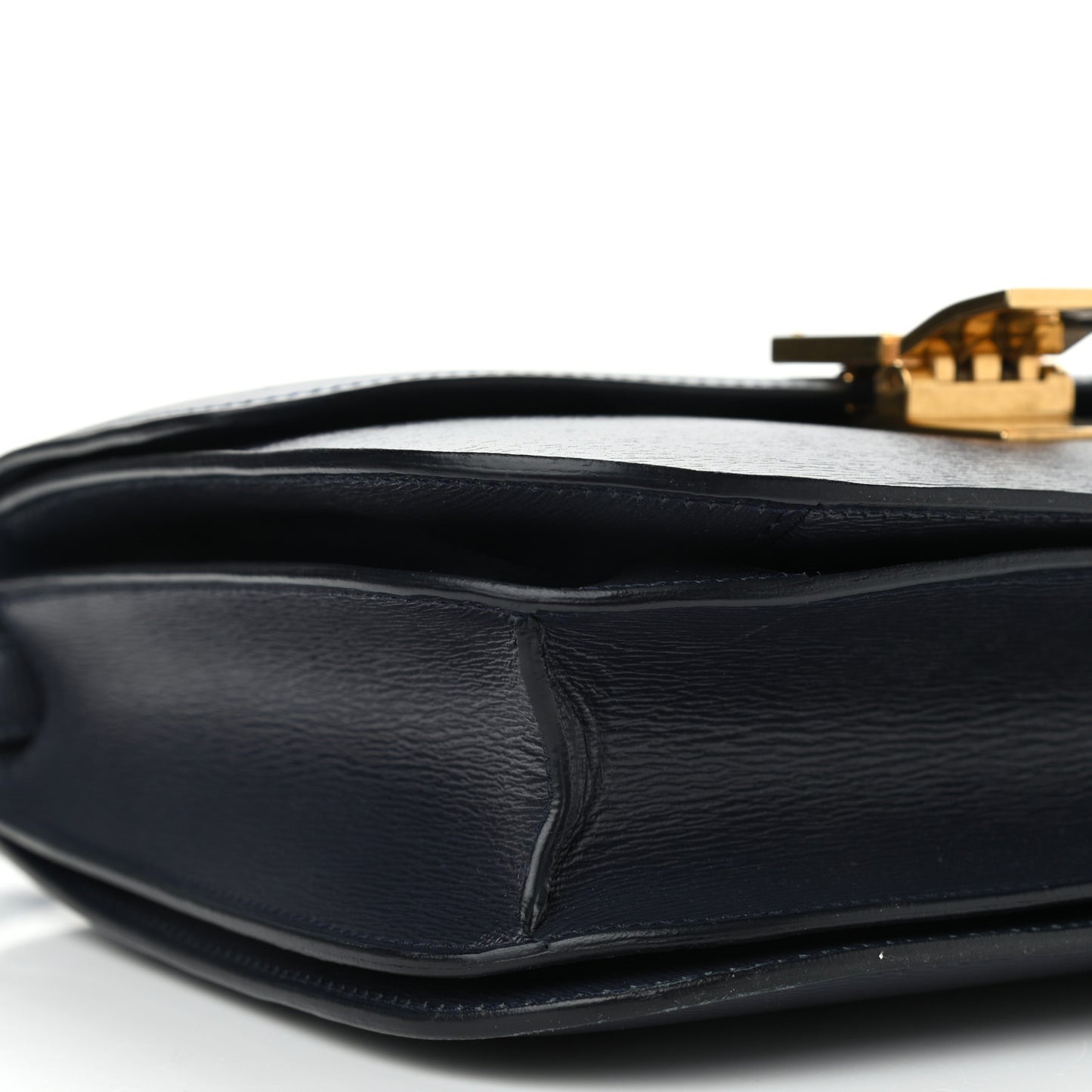Liege Calfskin Medium Classic Box Flap Bag Dark Blue