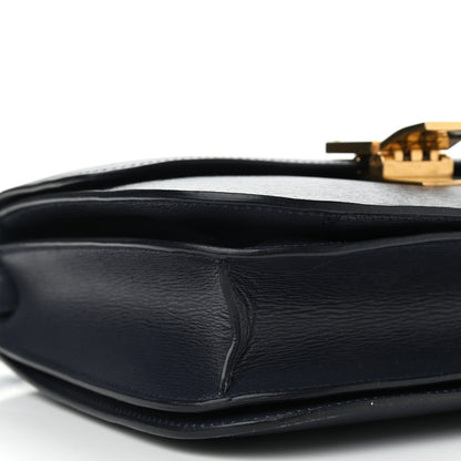 Celine Liege Calfskin Medium Classic Box Flap Bag Dark Blue 9 of 13