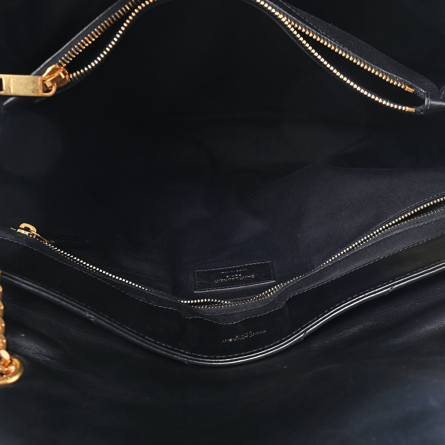 Saint Laurent Calfskin Y Quilted Monogram Large Loulou Chain Satchel Black 4 of 9