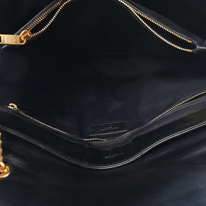 Saint Laurent Calfskin Y Quilted Monogram Large Loulou Chain Satchel Black 4 of 9
