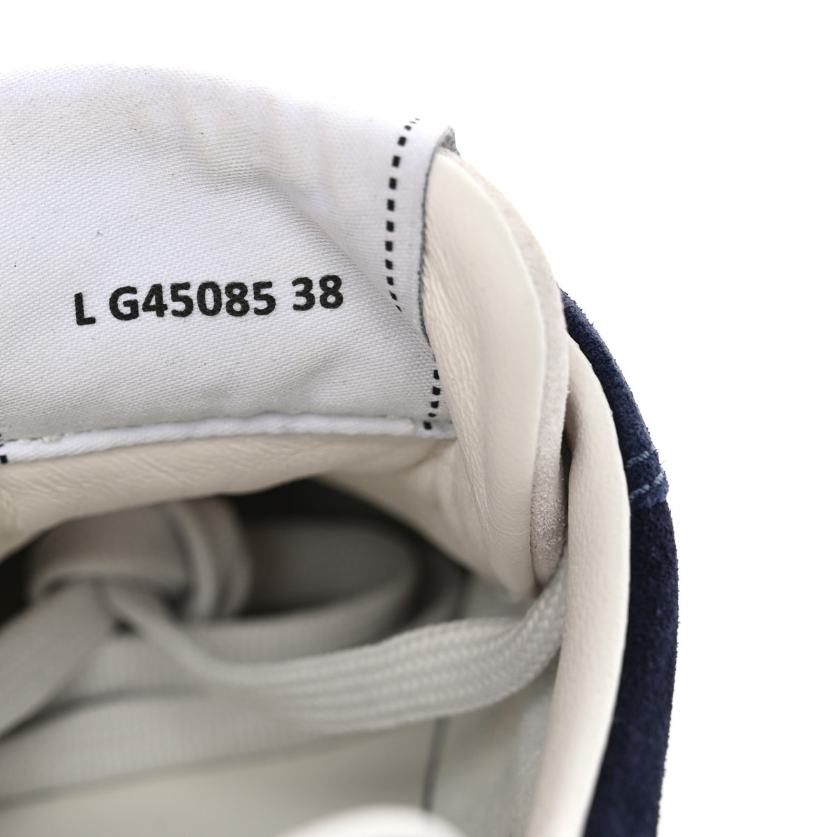 Chanel Suede Calfskin Womens CC Logo Sneakers 38 Navy 10 of 11
