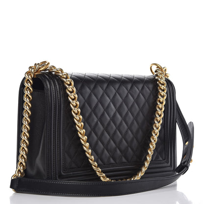 Chanel Lambskin Quilted New Medium Boy Flap Black 3 of 9