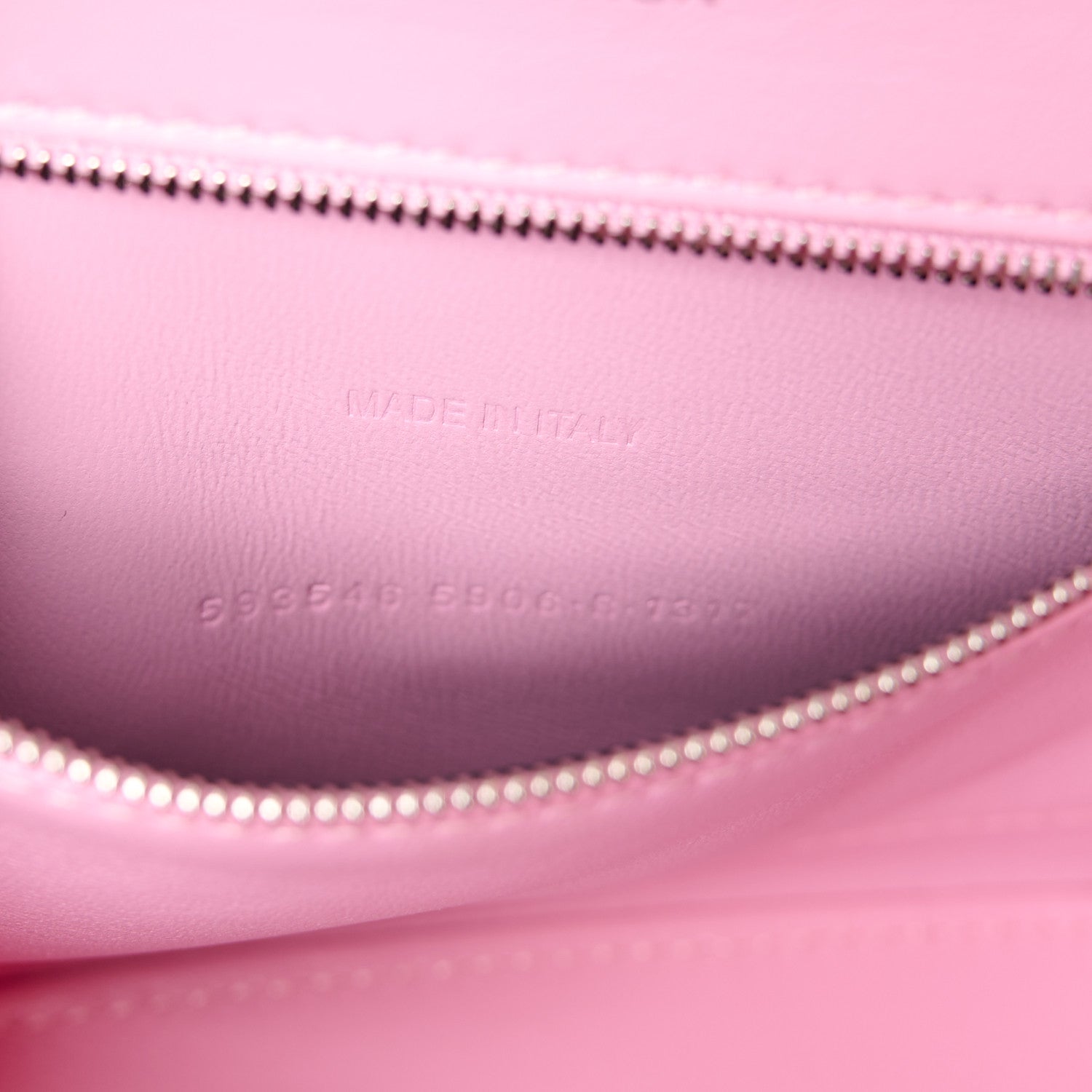 Balenciaga Semi Shiny Calfskin Crocodile Embossed Small Hourglass Top Handle Bag Candy Pink 7 of 12