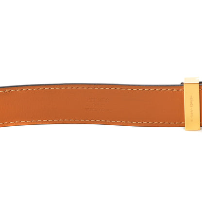 Hermes Epsom Swift 24mm Collier De Chien Belt Black Gold 4 of 8