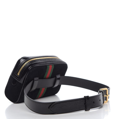 Gucci Suede Small Ophidia Belt Bag 85 34 Black 3 of 9