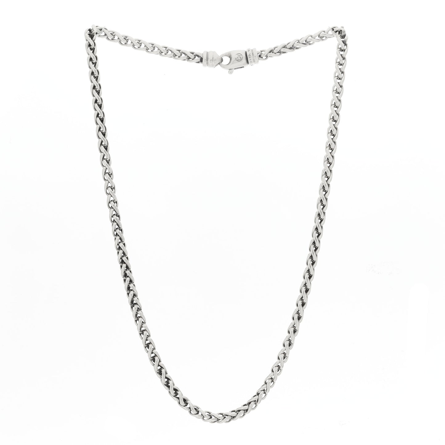 Sterling Silver 4mm Wheat Chain Necklace