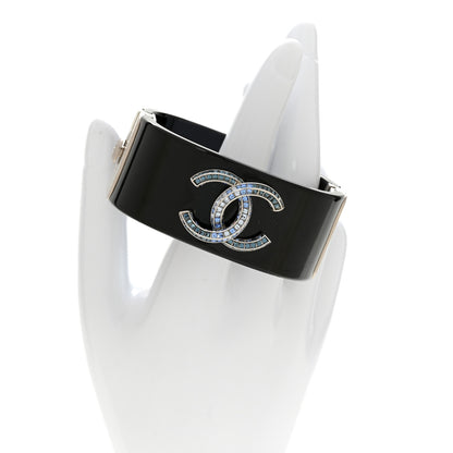 Chanel Resin Crystal CC Cuff Black 2 of 5
