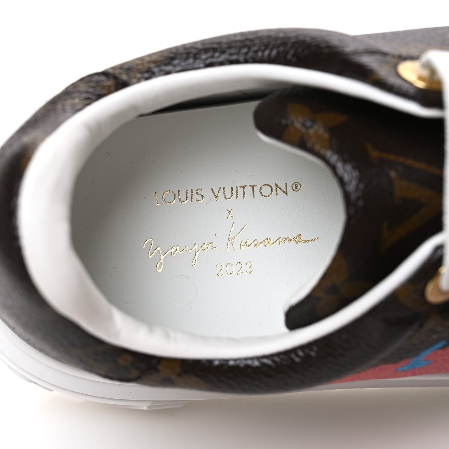 LV X YK Monogram Pumpkin Time Out Sneakers 35.5