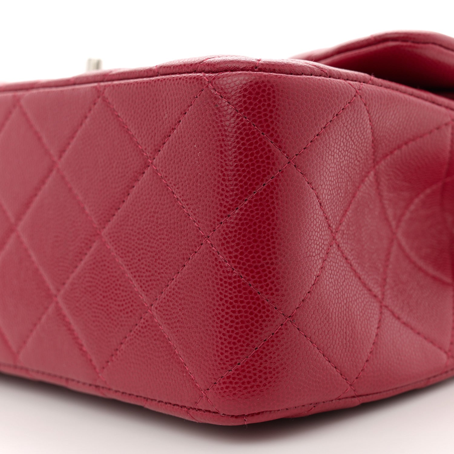 Chanel Caviar Quilted Jumbo Double Flap Dark Pink 10 of 11