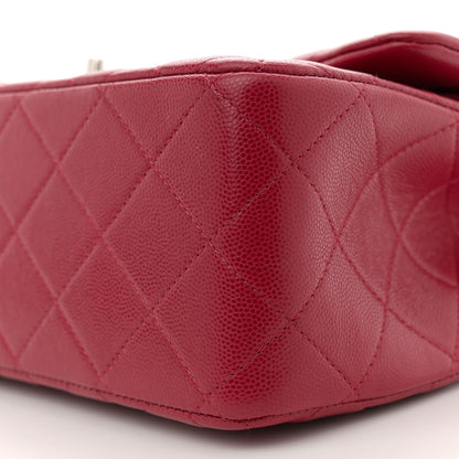 Chanel Caviar Quilted Jumbo Double Flap Dark Pink 10 of 11