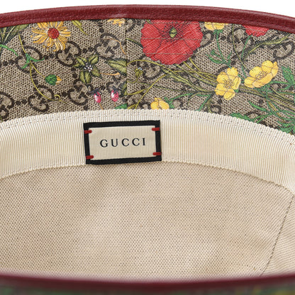 Gucci GG Supreme Monogram Flora Fedora Hat L Red 7 of 9