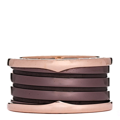 Bulgari 18K Rose Gold Bronze Cermet B.Zero1 Roma Four-Band Ring 61 9.5 1 of 6