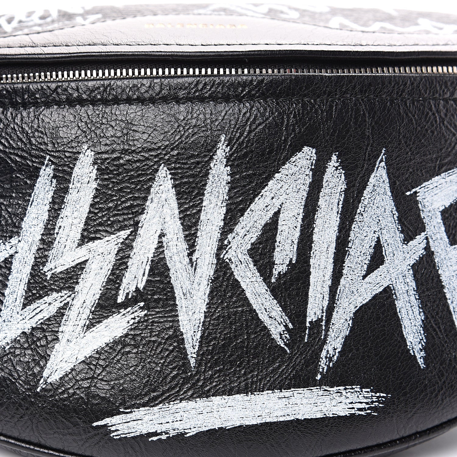 Balenciaga Agneau Arena Graffiti All Over XS Souvenir Belt Bag Black White 8 of 8