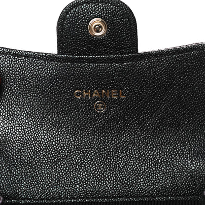Chanel Iridescent Caviar Quilted Flap Card Holder Wallet Black 5 of 6