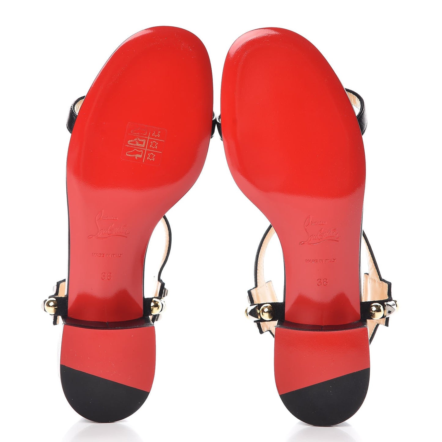 Nappa Kaleidra 25 T-Strap Sandals 38 Black