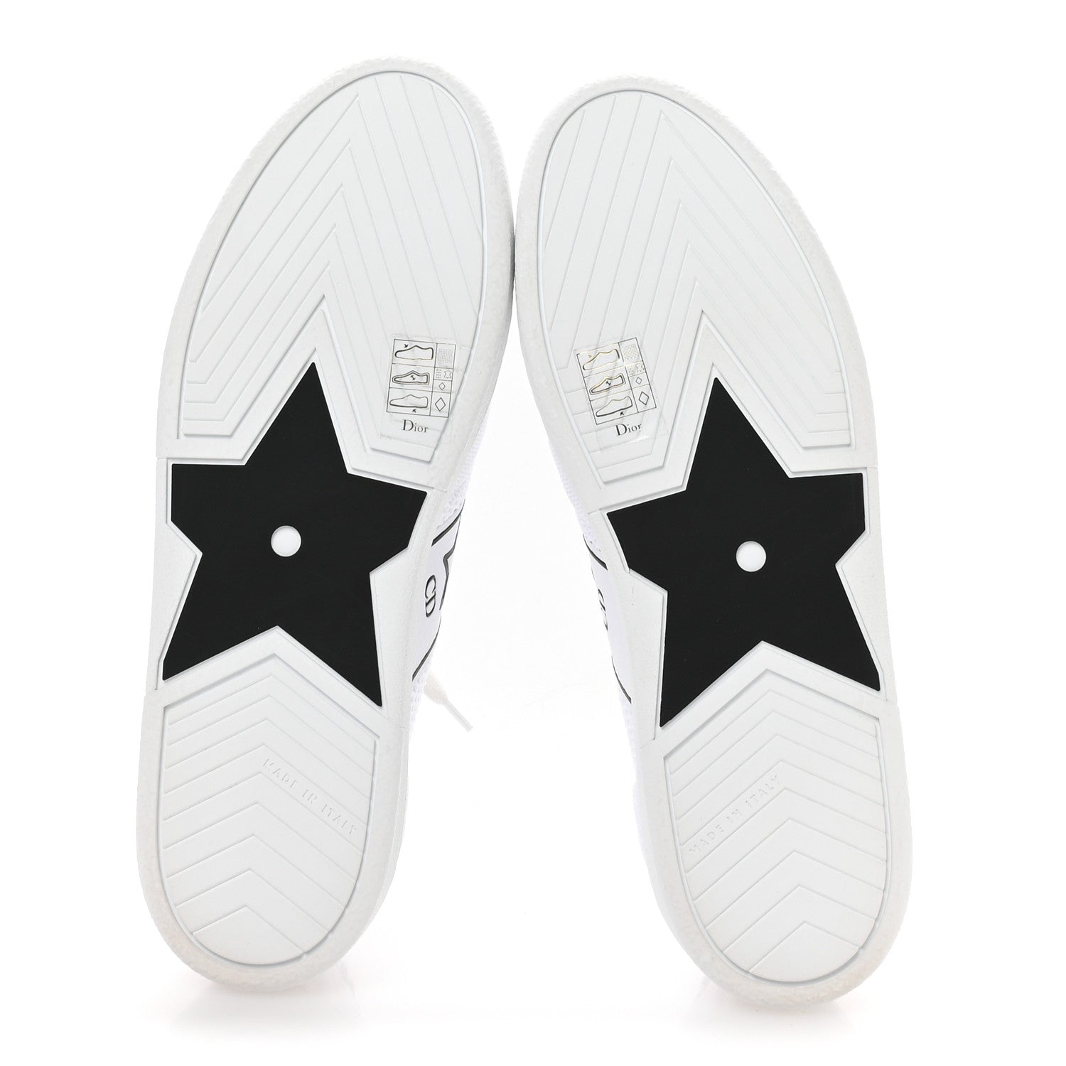Christian Dior Calfskin Knit Dior Star Low Top Sneakers 38.5 White Black 7 of 9
