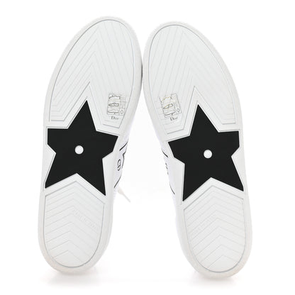 Christian Dior Calfskin Knit Dior Star Low Top Sneakers 38.5 White Black 7 of 9