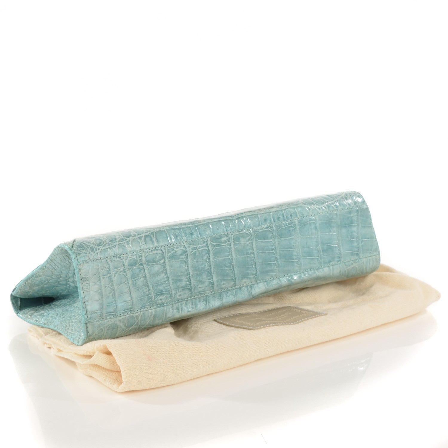 Nancy Gonzalez Crocodile Envelope Clutch Blue 4 of 8