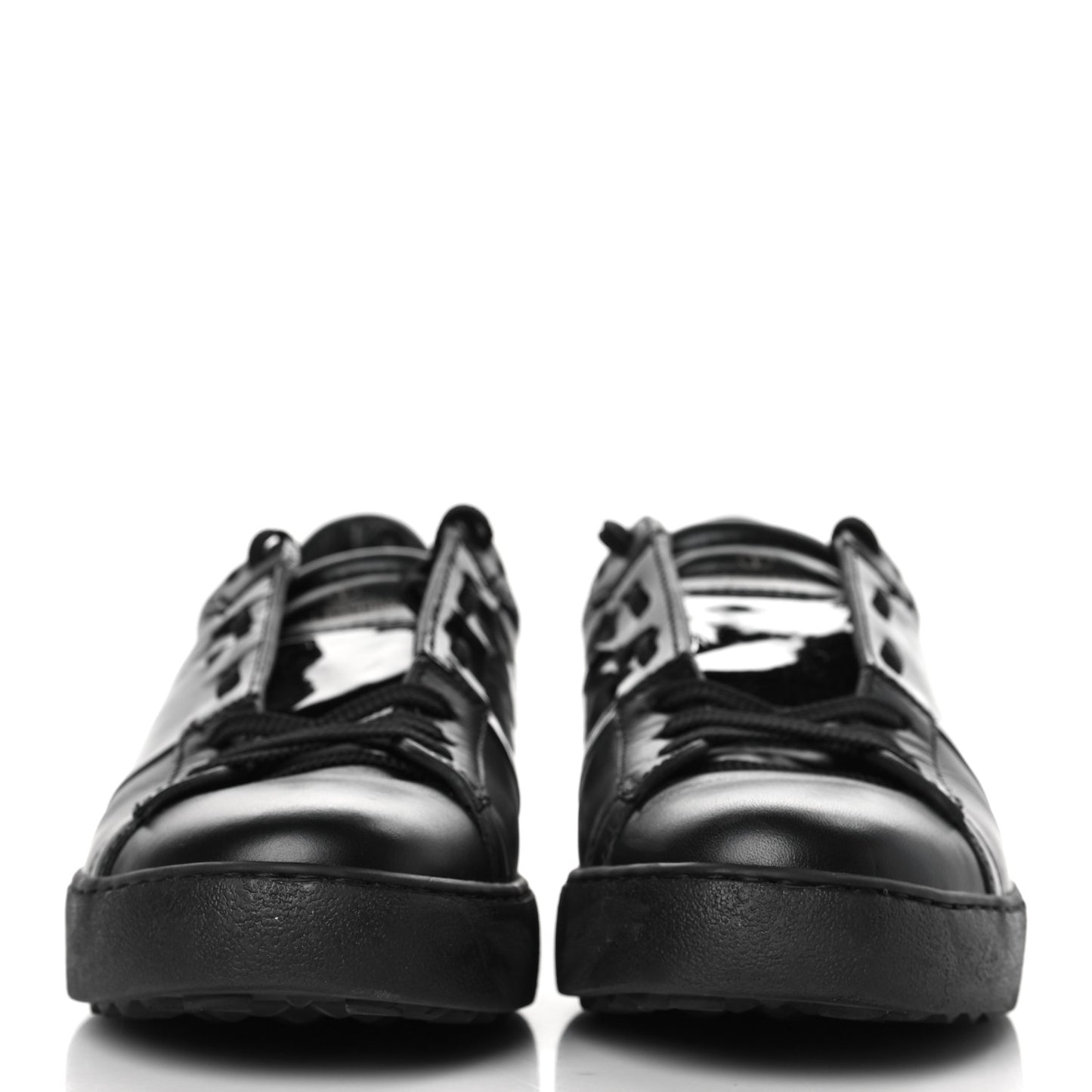 Calfskin Rockstud Untitled Open Sneakers 40 Black