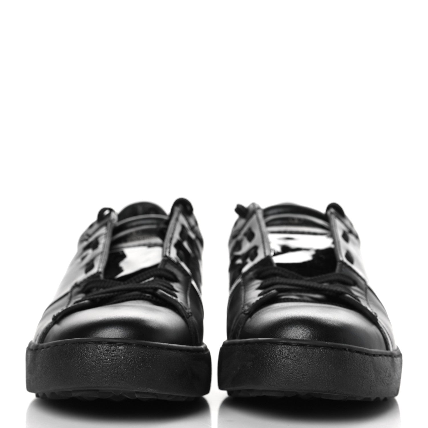 Valentino Garavani Calfskin Rockstud Untitled Open Sneakers 40 Black 2 of 8