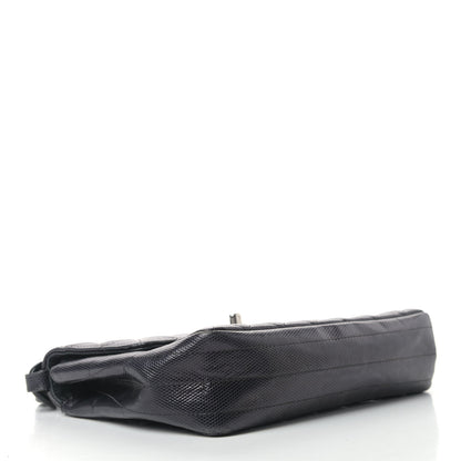 Chanel Metallic Calfskin Quilted Single Flap Black 3 of 18