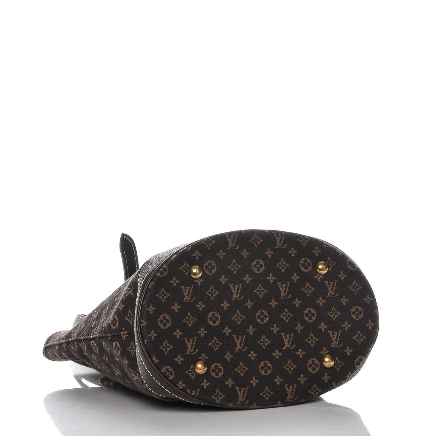 Mini Lin Monogram Bucket Bag Ebene