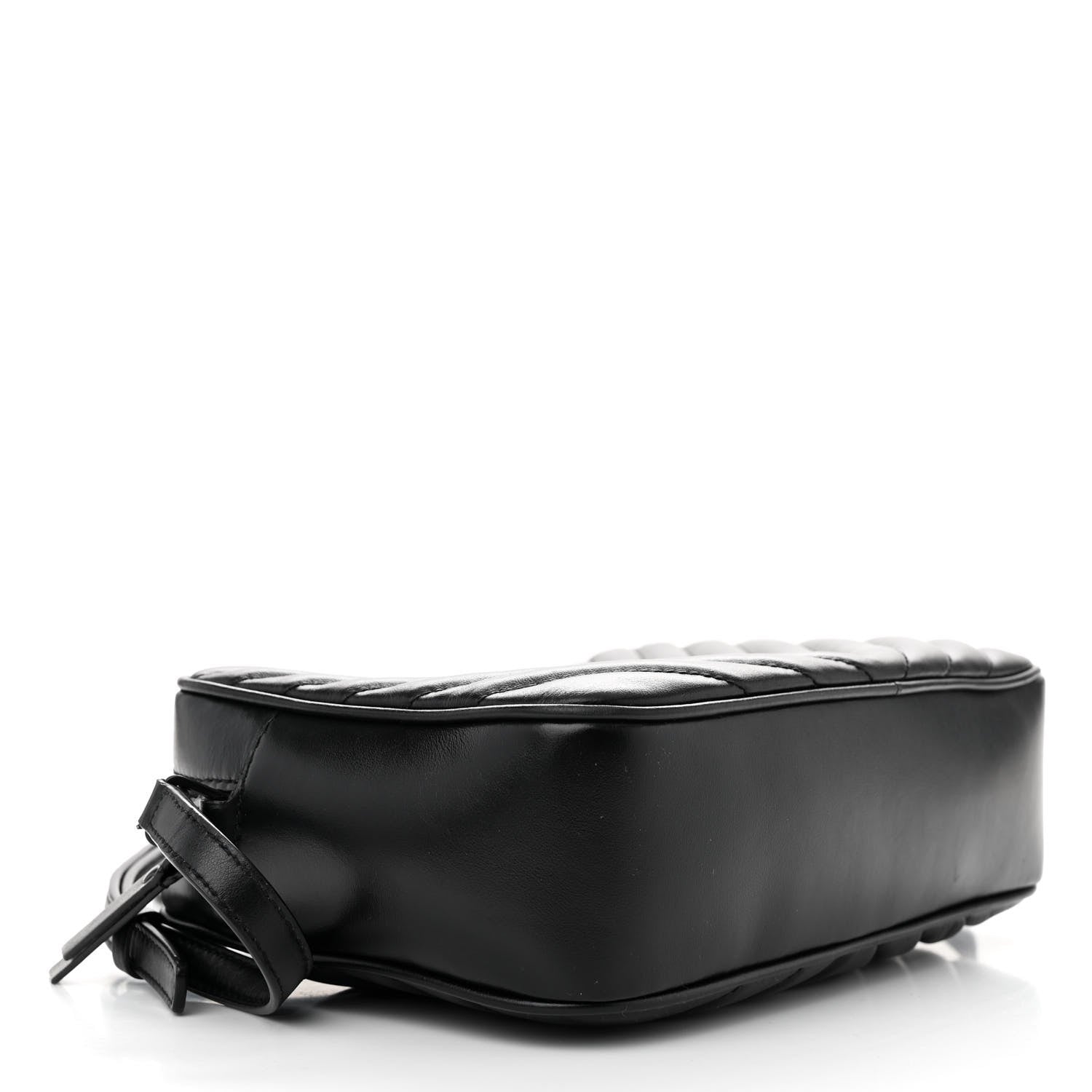 Saint Laurent Calfskin Matelasse Monogram Monochrome Lou Camera Bag Black 4 of 12