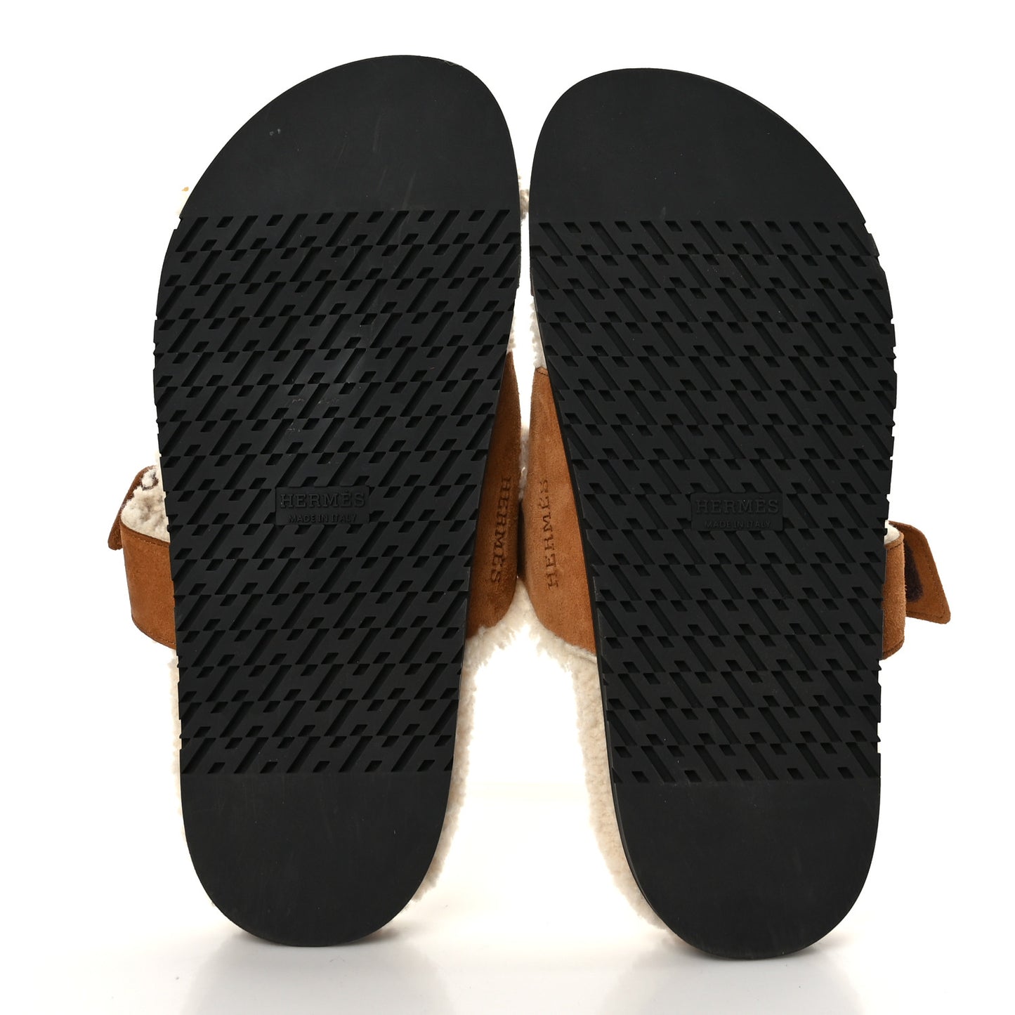 Suede Goatskin Woolskin Womens Chypre Sandals 38 Naturel Ecru