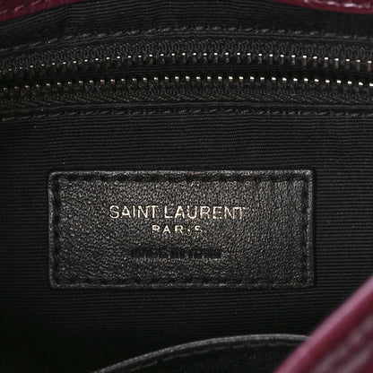 Saint Laurent Crinkled Calfskin Matelasse Monogram Niki Chain Wallet Dark Legion Red 6 of 8
