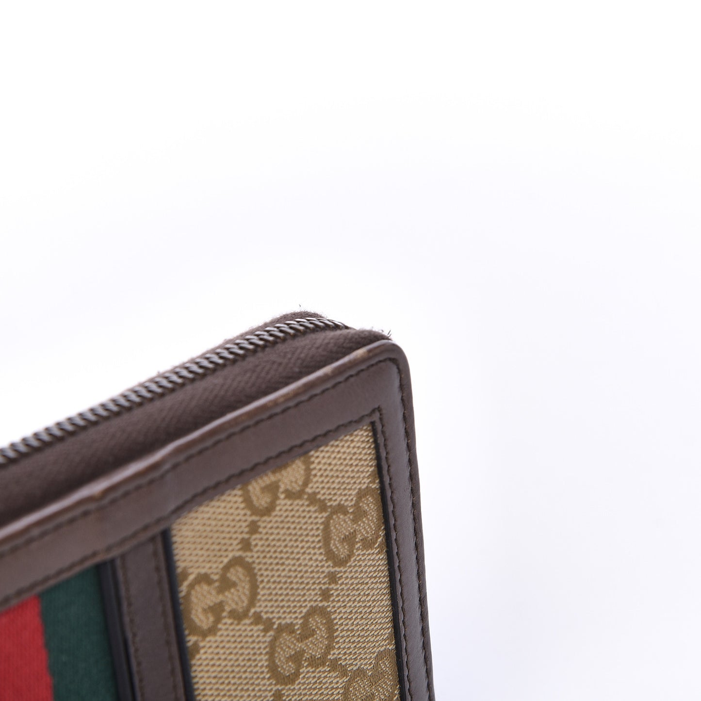 Monogram Web Rania Zip Around Wallet Brown