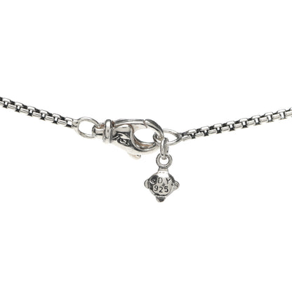 David Yurman Sterling Silver Diamond Petite X Heart Necklace 5 of 5