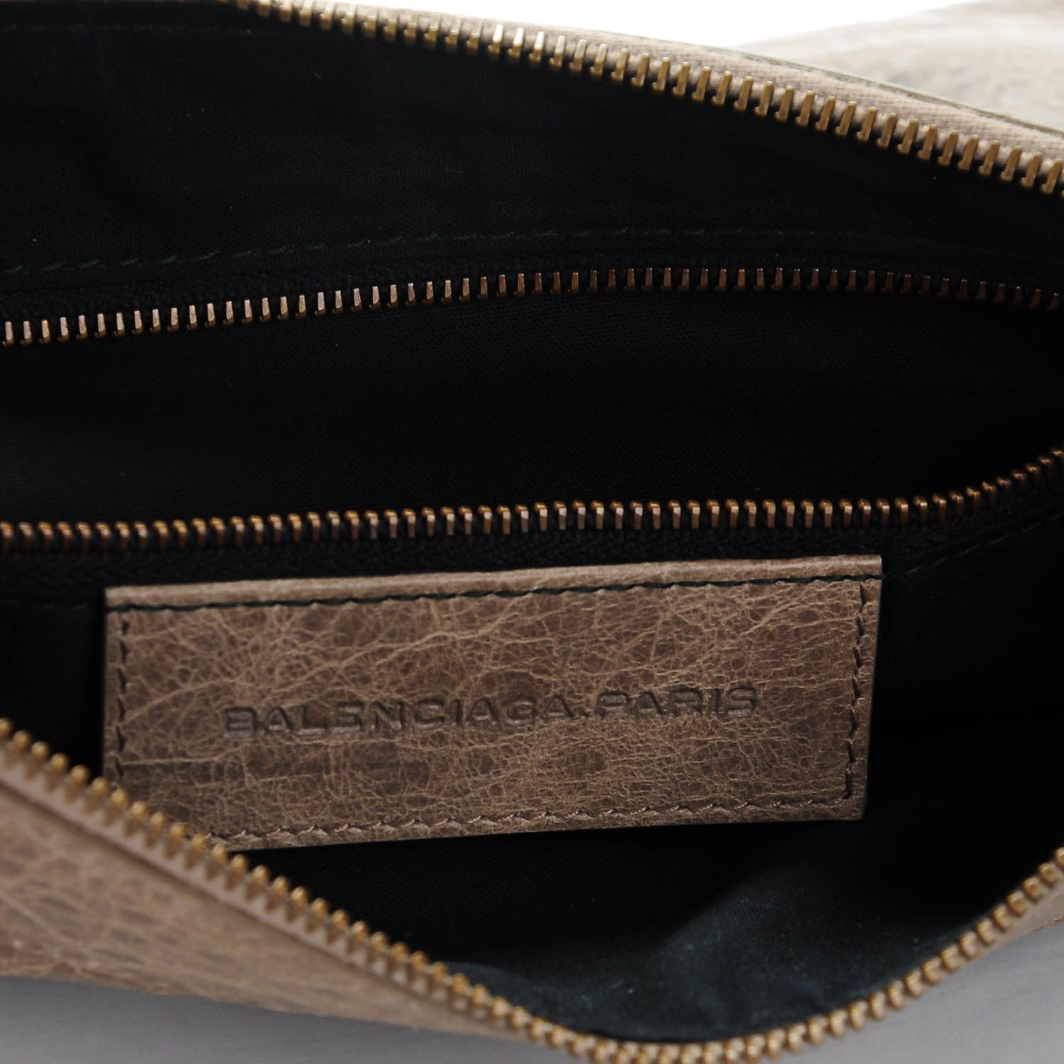 Balenciaga Agneau Classic Hardware Flat Handle Clutch Gris Poivre 6 of 7