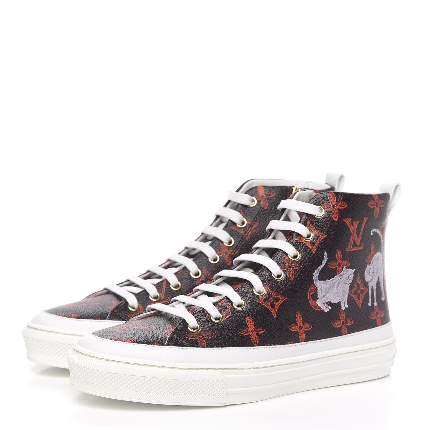Louis Vuitton Catogram Stellar Sneaker Boots 38 Marron 3 of 8