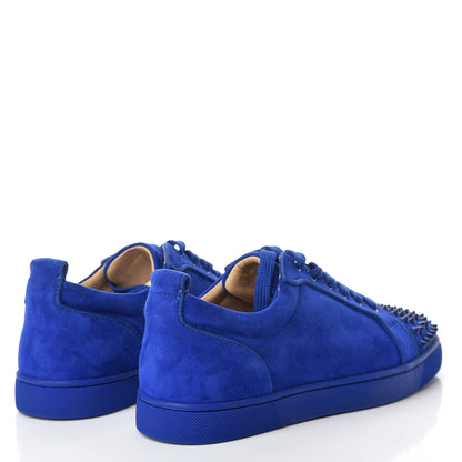 Christian Louboutin Veau Velours Mens Louis Junior Spikes Flat Sneakers 41 Electric 4 of 9
