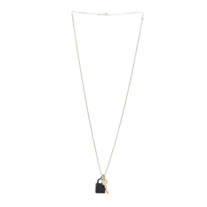 Hermes Permabrass Buffalo Horn Amulette Padlock PM Pendant Necklace 3 of 4
