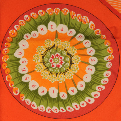 Hermes Silk Sulfure et Presse Papiers II Scarf 90 Orange 5 of 6