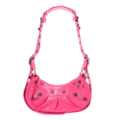 Balenciaga Agneau Arena Le Cagole Shoulder Bag XS Hot Pink 1 of 12