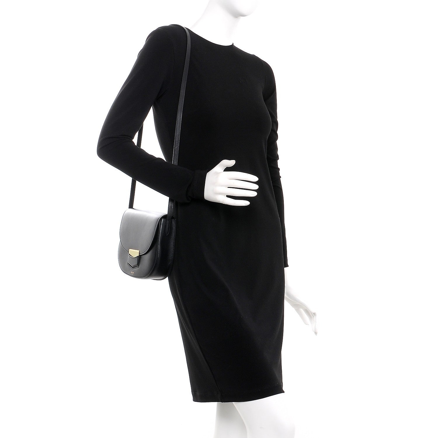 Celine Palmelato Calfskin Small Trotteur Black 2 of 8