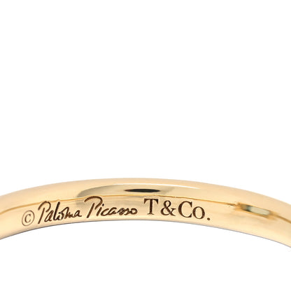 Tiffany 18K Yellow Gold Blue Topaz 7mm Paloma Picasso Sugar Stacks Ring 52 6 4 of 5