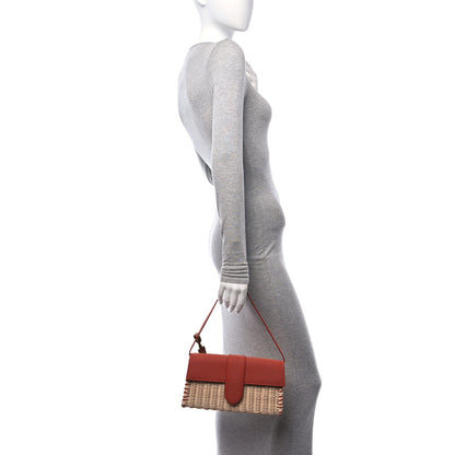 Jacquemus Wicker Nubuck Le Bambino Long Dark Red 2 of 9