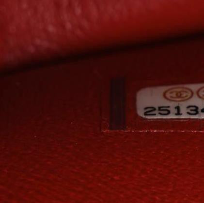 Lambskin Chevron Quilted Jumbo Double Flap Red