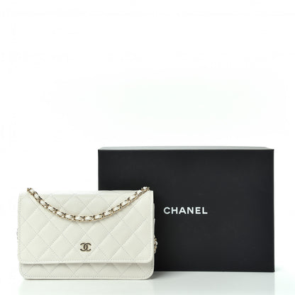 Chanel Caviar Quilted Wallet On Chain WOC White 11 of 11