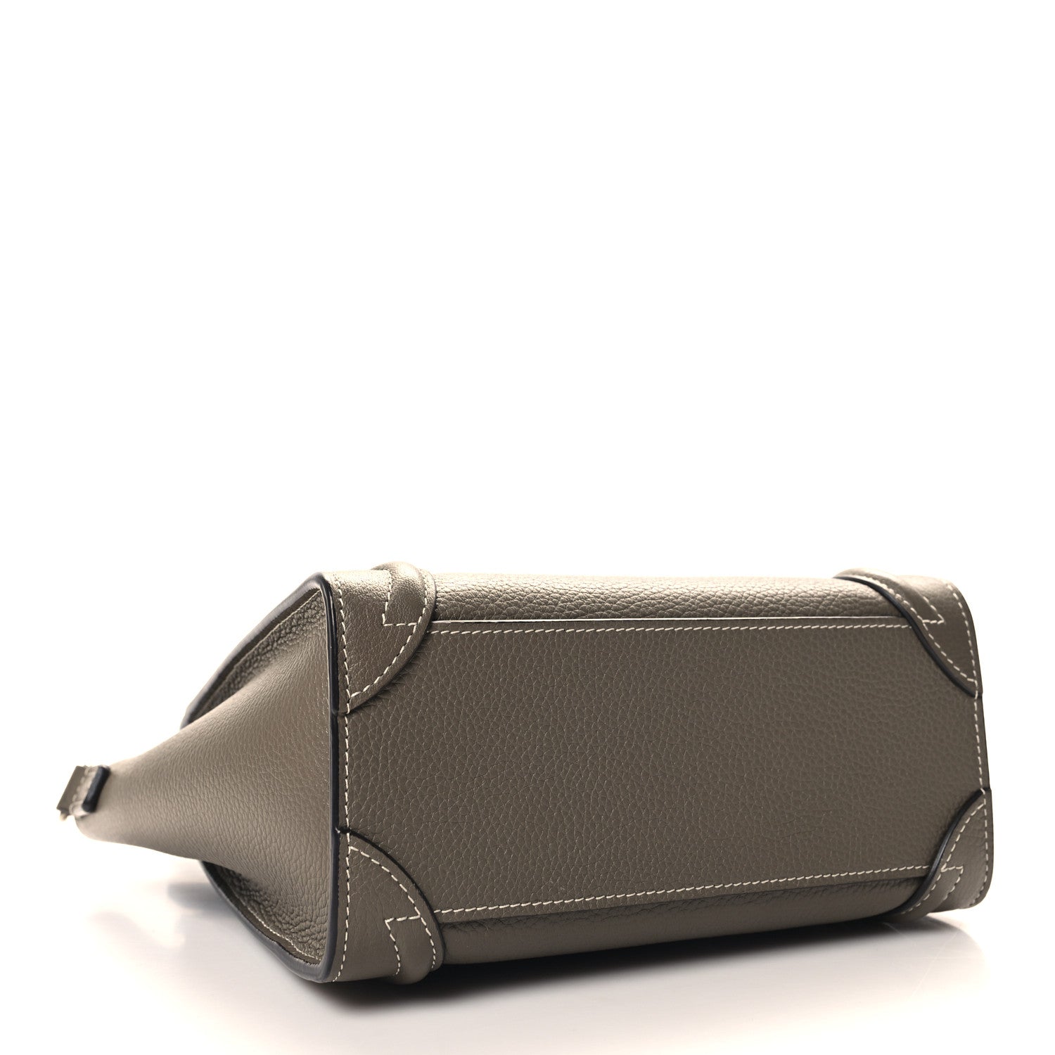 Celine Drummed Calfskin Nano Luggage Souris 4 of 9
